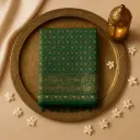 Elegant Green Patola Silk Saree with Mirror Work Border
