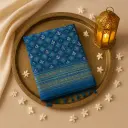 Elegant Royal Blue Patola Saree with Intricate Zari Border