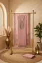 Blush Pink Silk Embroidered Unstitched Suit Material