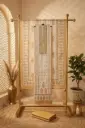 Cream and Gold Embroidered Silk Unstitched Suit Material Set