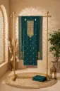 Teal Green Silk Unstitched Salwar Suit Dress Material