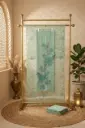 Mint Green Embroidered Organza Unstitched Dress Material Suit Set 