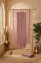 Dusty Rose Handloom Silk Unstitched Embroidered Suit Material