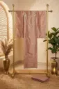 Rose Gold Handloom Silk Embroidered Unstitched Suit Material