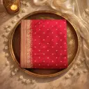 Elegant Red Zari Work Saree
