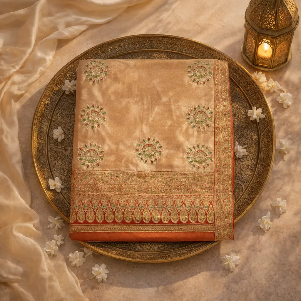 Elegant Silk Saree with Zari Work
